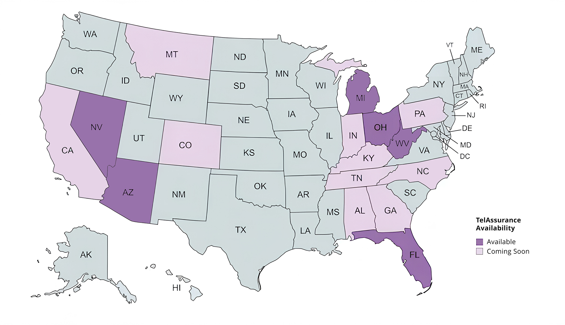 TelAssurance Availability Map